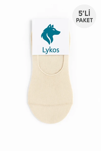 Kadın Bej Pamuklu Babet Çorap 5’li Paket - 2