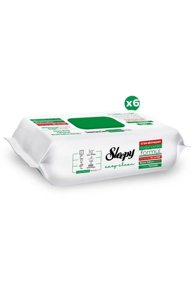 SLEEPY Sleepy Easy Clean Beyaz Sabun Katkılı Yüzey Temizlik Havlusu&Mendili 6x100 (600 Yaprak) - Resim 3