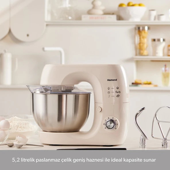 Profashion 3082H Stand Mikser Krem 5.2 Litre - Resim 4