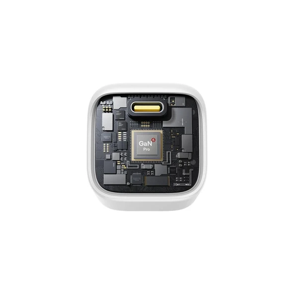 Baseus Picogo Gan6 Pro 45W Usb-C Ultra Mini Hızlı Şarj Aleti, Beyaz - Resim 4