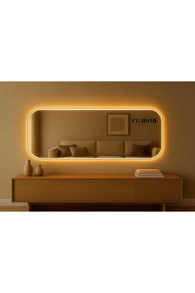 CG HOME Lara Ledli Ayna, Ledli Boy Aynası, Konsol Aynası, Duvar Aynası, Holl Aynası, Dresuar Aynası - Resim 2