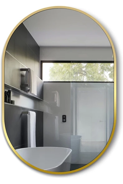 CG HOME Masa Aynası, Çerçeveli Ayna, Duvar Aynası, Minyatür 40x25 CM - Resim 3