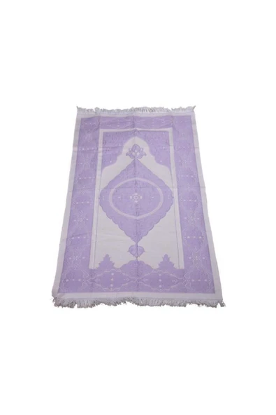 Termo Deri Hafız Boy Kuran-ı Kerim, Tesbih, Seccade Lila Set - Resim 3