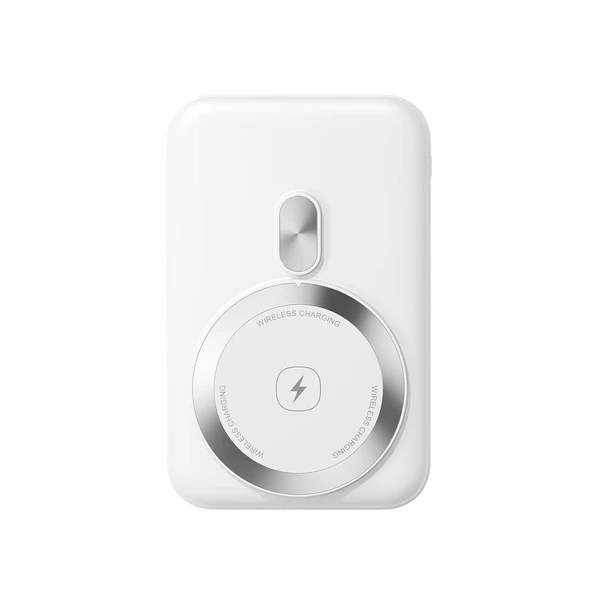Polosmart PSM129 5000 mAh Kablosuz Powerbank 20W PD Hızlı Şarj Type-C Çıkışlı Magsafe Beyaz - 2