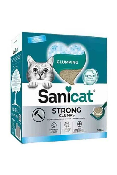 Sanicat Strong Clumps Ekstra Güçlü İnce Taneli Kedi Kumu 10 kg ürün görseli