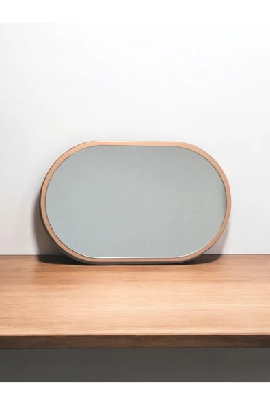 CG HOME Masa Aynası, Çerçeveli Ayna, Duvar Aynası, Minyatür 40x25 CM - Resim 2