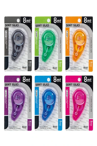 Şerit Daksil 5mmx8 Metre 6 Adet Şerit Düzeltici Fixpoint Şerit Silici Yazı Silici Büro Ofis Okul