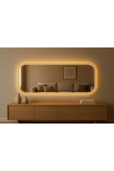 CG HOME Lara Ledli Ayna, Ledli Boy Aynası, Konsol Aynası, Duvar Aynası, Holl Aynası, Dresuar Aynası - Resim 5