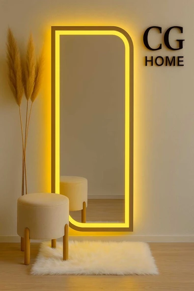 CG HOME Ledli Ayna, Lazer Kumlamalı, Dekoratif Ayna, Duvar Aynası, Konsol Aynası, Holl Aynası, Günışığı Led ürün görseli