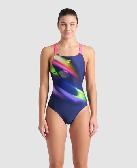 Arena Womens Diagonals Swimsuit Swim Pr Kadın Yüzücü Mayosu 008552700