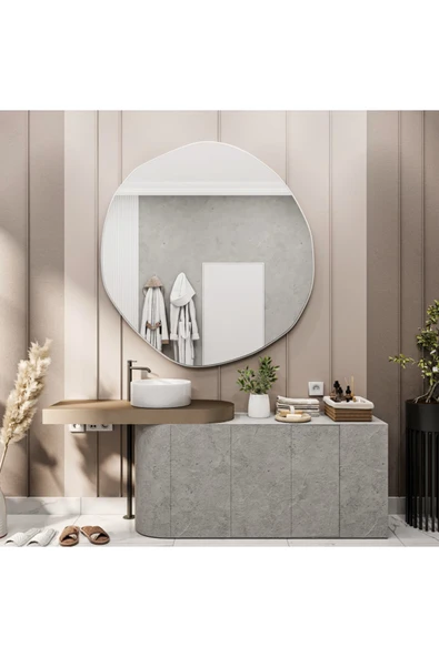 CG HOME ARYA 100 cm ayna asimetrik ayna, dekoratif ayna, duvar aynası banyo aynası holl aynası ürün görseli