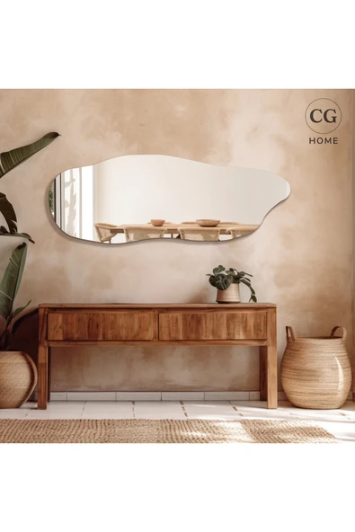 CG HOME Meli Boy Aynası, Asimetrik Ayna, Boy Aynası, Asimetrik Boyayna, Duvar Aynası - Resim 4