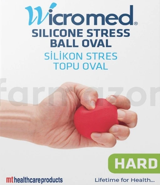 Wicromed Stres Topu Silikon Oval Kırmızı ürün görseli 1