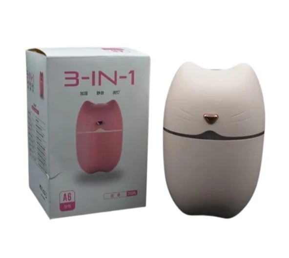 Kedi Tasarımlı 3'Ü 1 Arada Nemlendirici - Resim 2