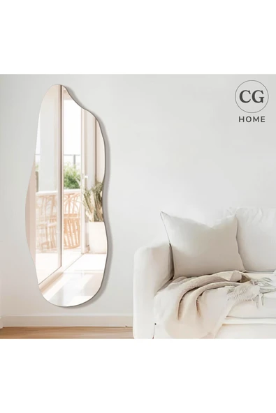 CG HOME Meli Boy Aynası, Asimetrik Ayna, Boy Aynası, Asimetrik Boyayna, Duvar Aynası - Resim 3