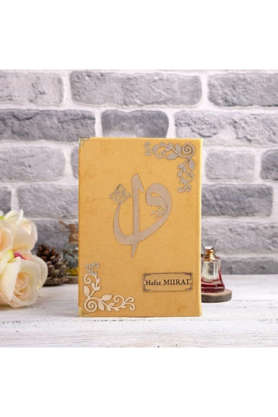 Hediyelik Kur'an-ı Kerim Kadife Gold Tespihli Ah.kutu Orta B. - Resim 2