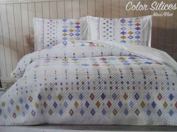 Özdilek Silices Çift Kişilik Kapitone Nevresim Takımı Mavi ürün görseli 1