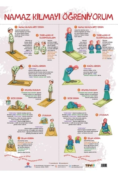 Namaz Kılmayı Öğreniyorum Poster 50x70 ürün görseli