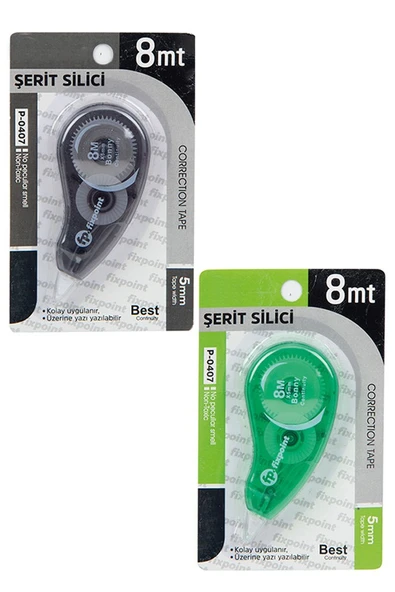 Şerit Daksil 5mmx8 Metre 2 Adet Şerit Düzeltici Fixpoint Şerit Silici Yazı Silici Büro Ofis Okul