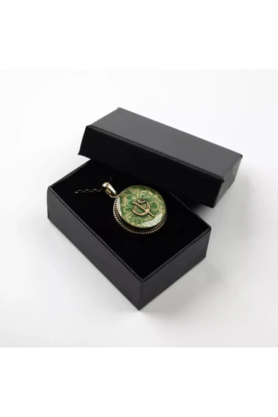 Ebrulu Elif-vav El Işi Otantik Reçine Kolye Cevşen (1766-4) - Resim 3