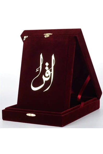 Kuranı Kerim Orta Boy Kadife Kutulu Siyah Hat:muhammed Abay - - Resim 3