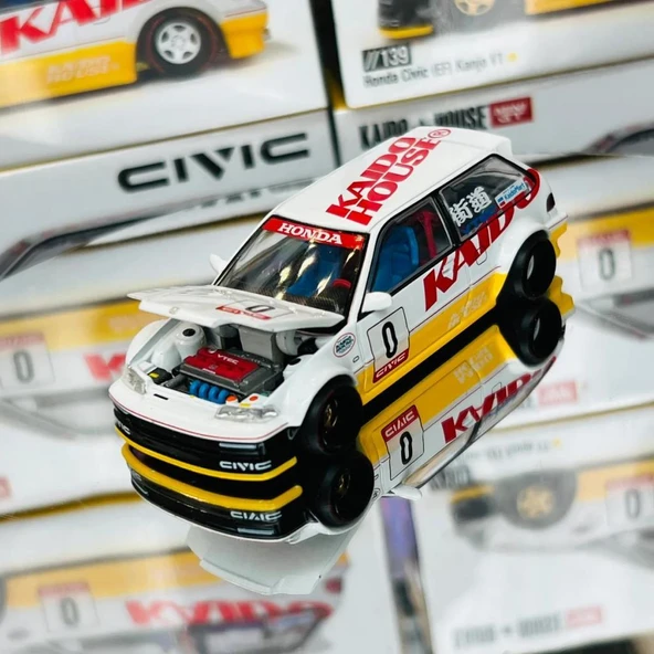 Mini GT 139 Kaido House Honda Civic (EF) Kanjo V1 1/64 Model Araba - Resim 2