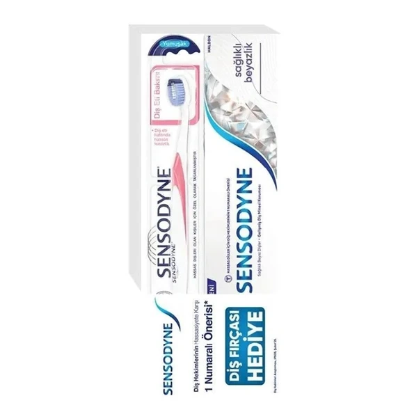 Sensodyne Nourısh Sağlıklı Beyazlık Diş Macunu 75 Ml+ Fırça Hediyeli ürün görseli 1