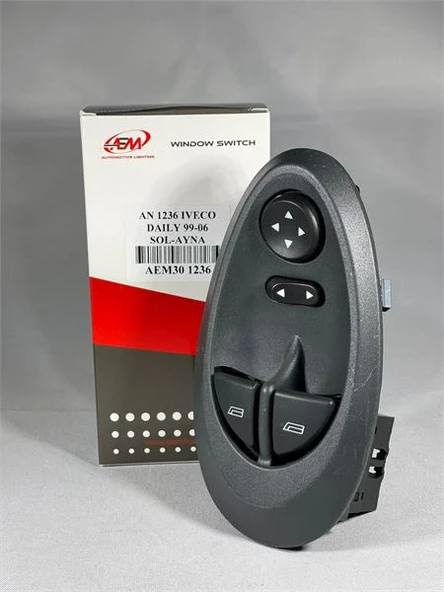 İveco Ticarı Cam Anahtarı (dugmesi) Ciftli Sol İveco Daıly 99>06 Cerceveli (ayna Ayarlı) - Aem30 1236 ürün görseli
