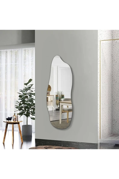 CG HOME Meli Boy Aynası, Asimetrik Ayna, Boy Aynası, Asimetrik Boyayna, Duvar Aynası - Resim 5