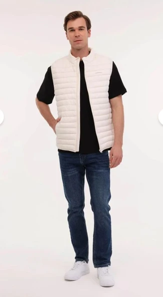 Lumberjack ML STAR 4WEST 5PR Erkek Ekru Yelek - Resim 3