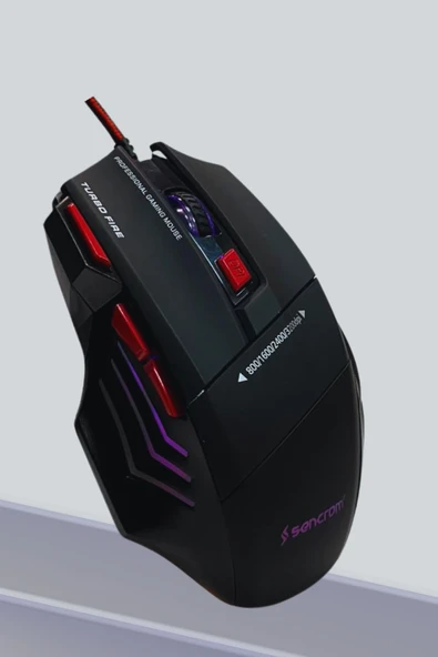 SNRELK RGB IŞIKLI GAMİNG MOUSE 8001600/2400/3200 DPİ OYUNCU MOUSE - Resim 2