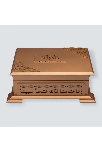 Dini Hediye Gold Sandıklı Hafız Boy Kur'an-ı Kerim Seti (beyaz) - Resim 4