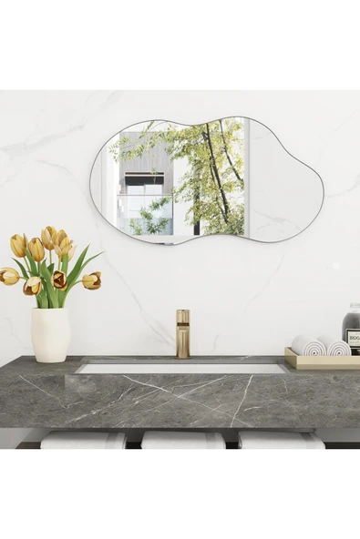 CG HOME Mary Ayna, Asimetrik Ayna, Duvar Aynası, Konsol Aynası, Lavabo Aynası, Pinterest Ayna, Holl Aynası - Resim 2