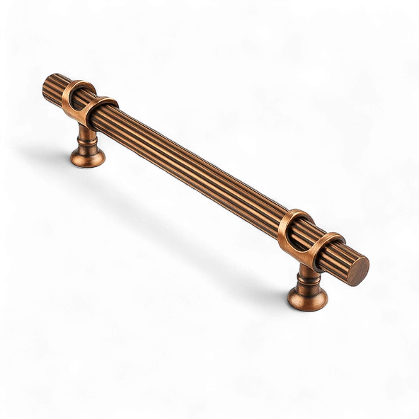 Arsin Çizgili 192 mm Soft Antik Bakır Metal Mobilya Çekmece Dolap Kapak Kulpu Dayanıklı Kulpları - Resim 5