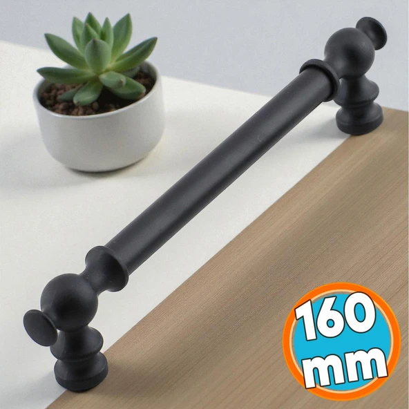 Mobilya Mutfak Çekmece Dolap Dolabı Kapak Kulpları Kulbu Kulpu 160 mm 160 cm Siyah Kulp Metal ürün görseli