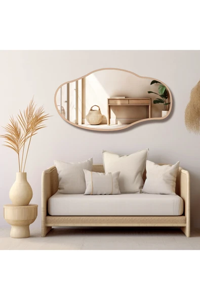 CG HOME Asimetrik Ayna, Konsol Aynası, Dresuar Aynası, Tuvalet Aynası, Boy Aynası 120x65 CM ürün görseli