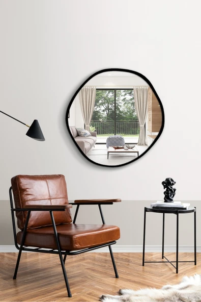CG HOME Asimetrik Ayna, Duvar Aynası, Konsol Aynası, Çerçeveli Ayna 60CM ürün görseli
