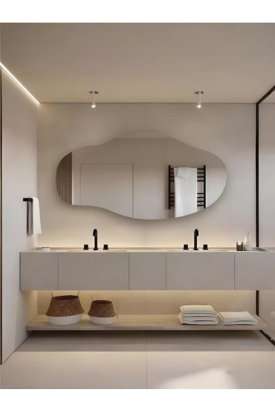 CG HOME Boy Aynası, Asimetrik Ayna, Banyo Aynası, Asimetrik Boyayna, Duvar Aynası - Resim 3