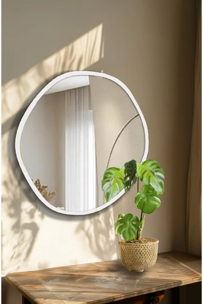 CG HOME Asimetrik Ayna, Duvar Aynası, Konsol Aynası, Çerçeveli Ayna 60CM ürün görseli