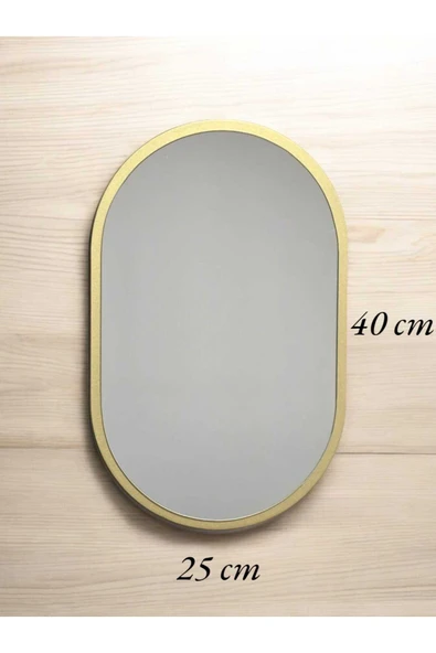 CG HOME Masa Aynası, Çerçeveli Ayna, Duvar Aynası, Minyatür 40x25 CM - Resim 5