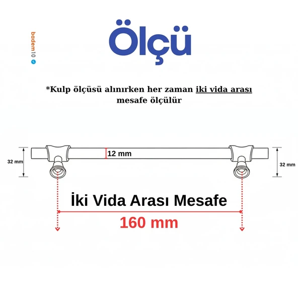 Arsin Çizgili 160 mm Soft Antik Metal Mobilya Çekmece Dolap Kapak Kulpu Paslanmaz Dayanıklı Kulpları - Resim 4