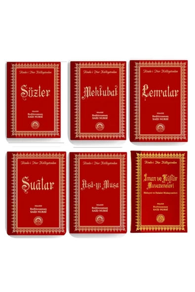 Risale-i Nur 6'lı Set Orta Boy Sırtı Deri Sözler Mektubat Lem'alar Şua'lar Asa-yı Musa Iman Ve Küfür ürün görseli