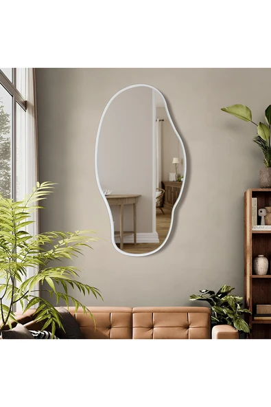 CG HOME Asimetrik Ayna, Konsol Aynası, Dresuar Aynası, Tuvalet Aynası, Boy Aynası 120x65 CM - Resim 2