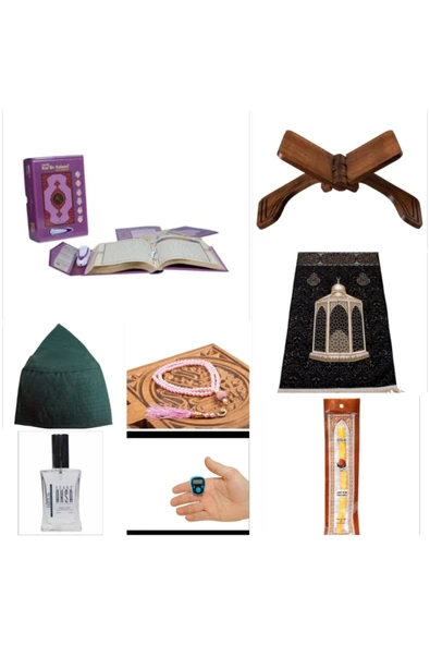 Kuran Okuyan Kalem Seti Kalem Kuran + Rahle + Seccade + Takke + Tesbih Ve Dahası ürün görseli