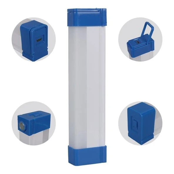 Powermaster T515 17Cm 20W Çubuk Portatif LED Işıldak Şarjlı Tüp Lamba 800Mah - Resim 4