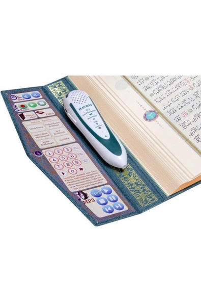 Lüks Kutulu Kuran Okuyan Kalem Seti (yeşil, Orta Boy) - Resim 2