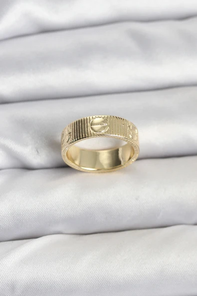 Gold Renk Model Kadın Yüzük - TJ-BYK3910