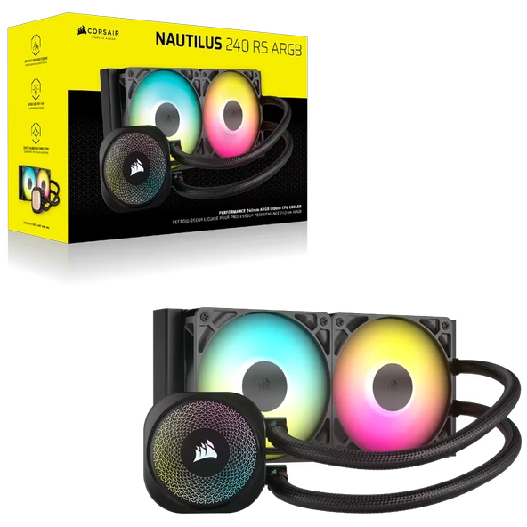 CORSAIR NAUTILUS 240 RS ARGB 240mm Siyah İşlemci Sıvı Soğutucu CW-9060092-WW - Resim 5