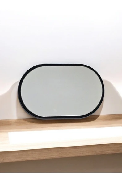 CG HOME Masa Aynası, Çerçeveli Ayna, Duvar Aynası, Minyatür 40x25 CM - Resim 2