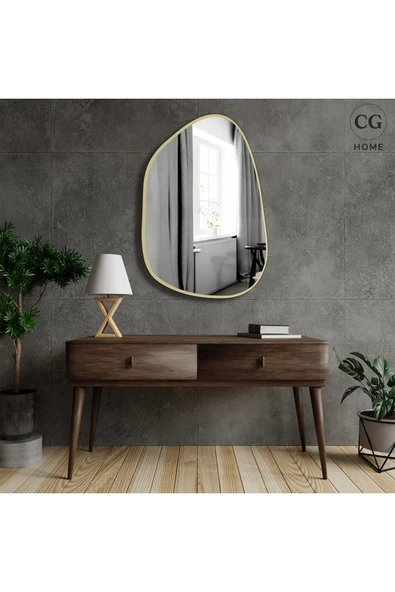 CG HOME Asimetrik Ayna, 75X55 cm, Konsol Aynası, Dresuar Aynası, Duvar Aynası, Şişecam Ayna ürün görseli